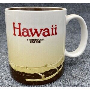Starbucks Coffee Mug Hawaii Cup 16oz Outrigger Canoe Tea ICON Series 2012